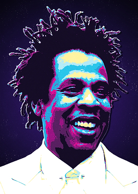 Jay-Z Retro Pop Art Portrait