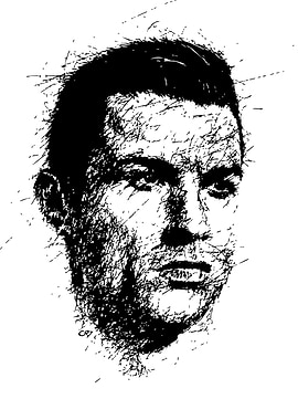 Cristiano Ronaldo Black and White Portrait
