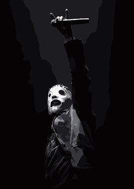 Slipknot Corey Taylor Black and White