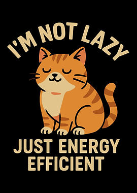 Energy Efficient Cat Cartoon