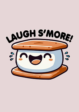 Laugh S'more Pun Cartoon Dessert