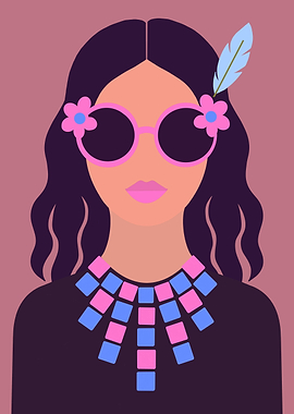 Stylish Woman On Vacation