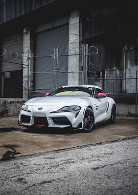 White Toyota Supra parked outdoors