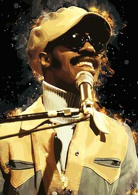 Stevie Wonder Digital Art Portrait