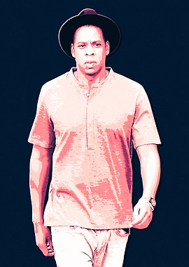 Jay-Z Portrait Art with Hat