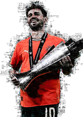 Bernardo Silva with Trophy