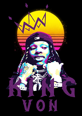 King Von Retro Art Portrait