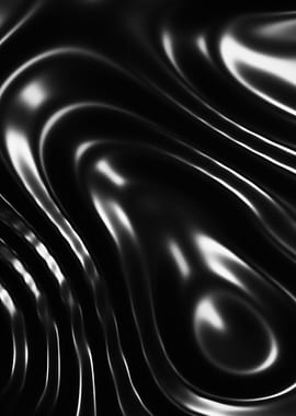 Abstract Black Liquid Metal Waves