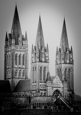 Black and White Cathedral Architecture