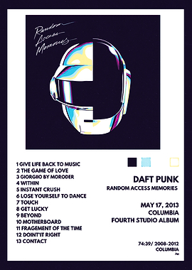 Daft Punk Random Access Memories Poster