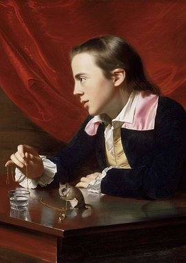 Boy with a Squirrel Painting