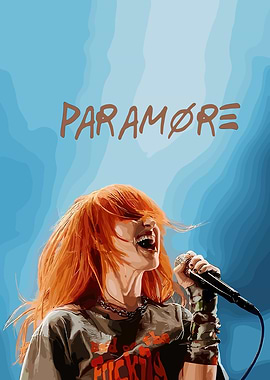 Paramore Hayley Williams Singing Portrait