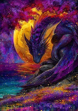 Purple Dragon by the Sea