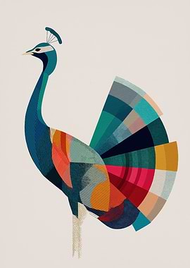 Abstract Peacock Illustration