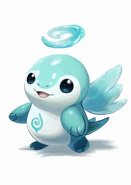 Cute Blue Water Creature Illustration