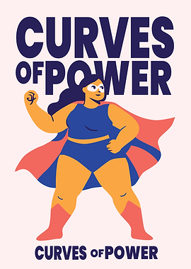 Curves of Power Superhero Illustration