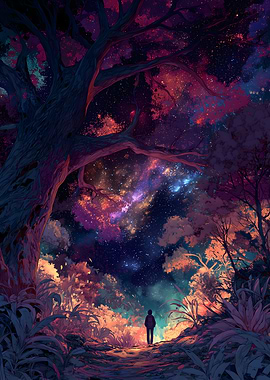 Cosmic Forest Wanderer