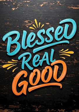 Blessed Real Good Typography Art
