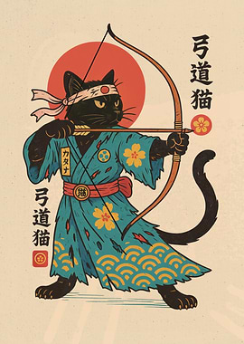 Kyudo Cat Archer