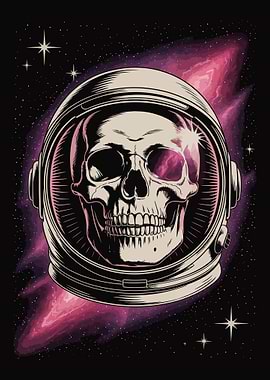 Astronaut Skull in Space