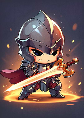 Knight Glowing Sword