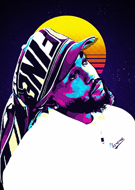 Khendrick lamar retro art