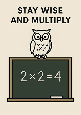 Stay Wise and Multiply Math Owl