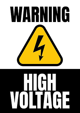 Warning High Voltage Sign