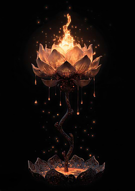 Burning Lotus Flower