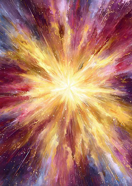 Abstract Explosion of Light and Color