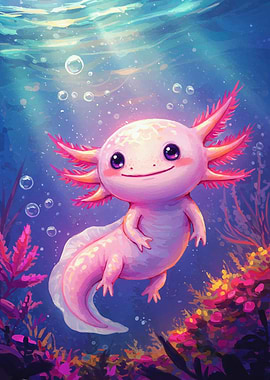 Cute Pink Axolotl