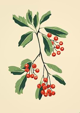 Botanical Red Berries