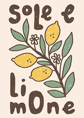 Sole e Limone Lemon Illustration