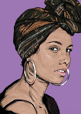 Alicia keys illustration