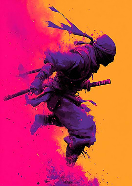 Abstract Ninja Warrior Art