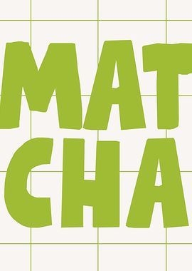Matcha Green Tea Text Art