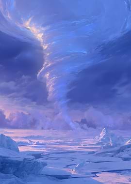 Arctic Waterspout Digital Art