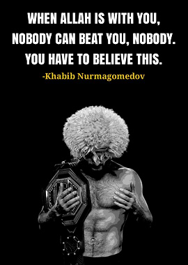Khabib Nurmagomedov Motivational Quote Poster