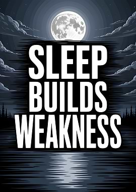 Sleep Builds Weakness Motivational Poster