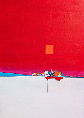 Abstract Painting with Geometric Shapes