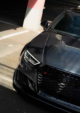 Gray Audi RS3 Front View