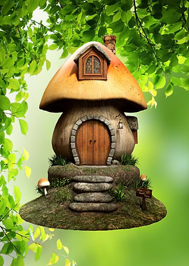 Mushroom House in Enchanted Forest