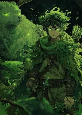 Forest Guardian with Bear Companion