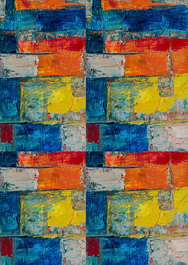 Abstract Colorful Block Painting
