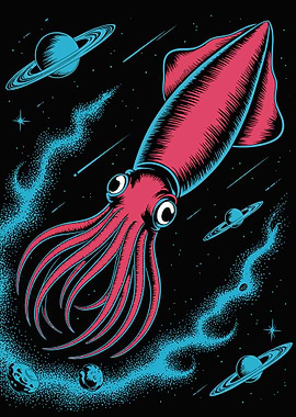 Cosmic Squid Illustration