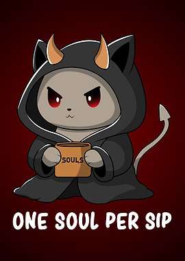 Demon Cat Cute Gothic Kitty Dark Humor