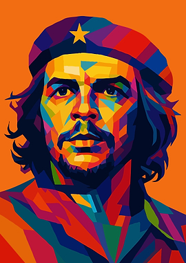 Colorful Che Guevara Pop Art Portrait