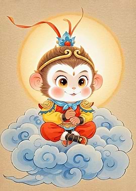 Cute Monkey King Cloud