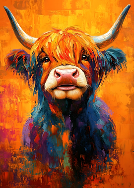 Blissful Highland Cow