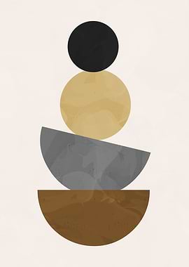 Abstract Geometric Shapes Art Print